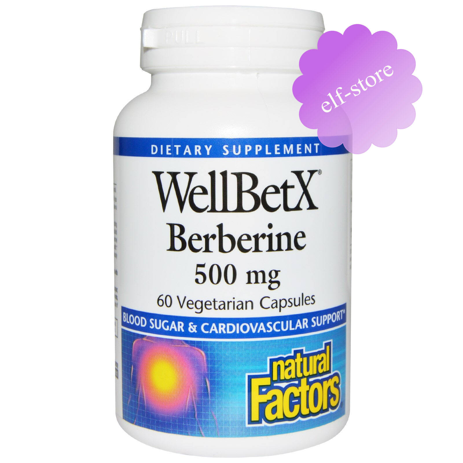 WellBetX Berberine - 500 mg x 60 Veggie Caps