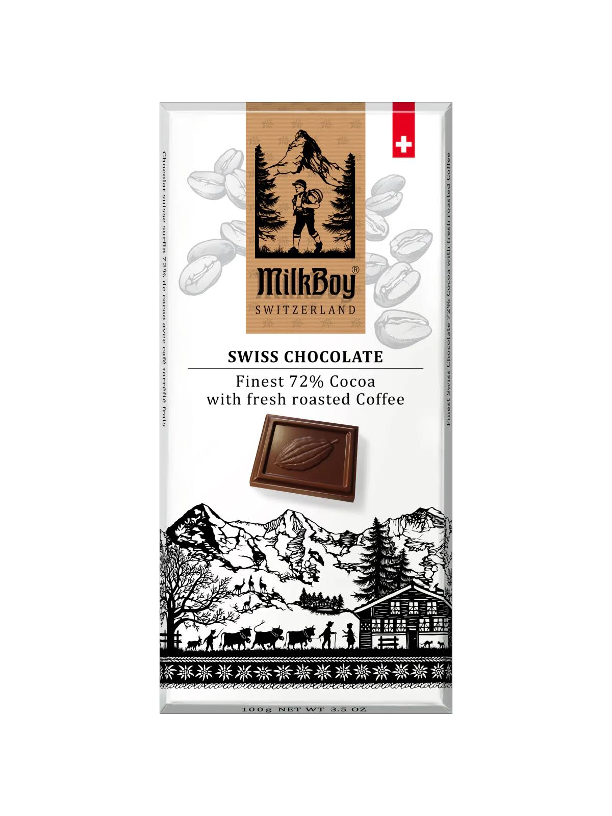 Milkboy 72% Dark Chocolate with Fresh Roasted Coffee - 3.5 oz