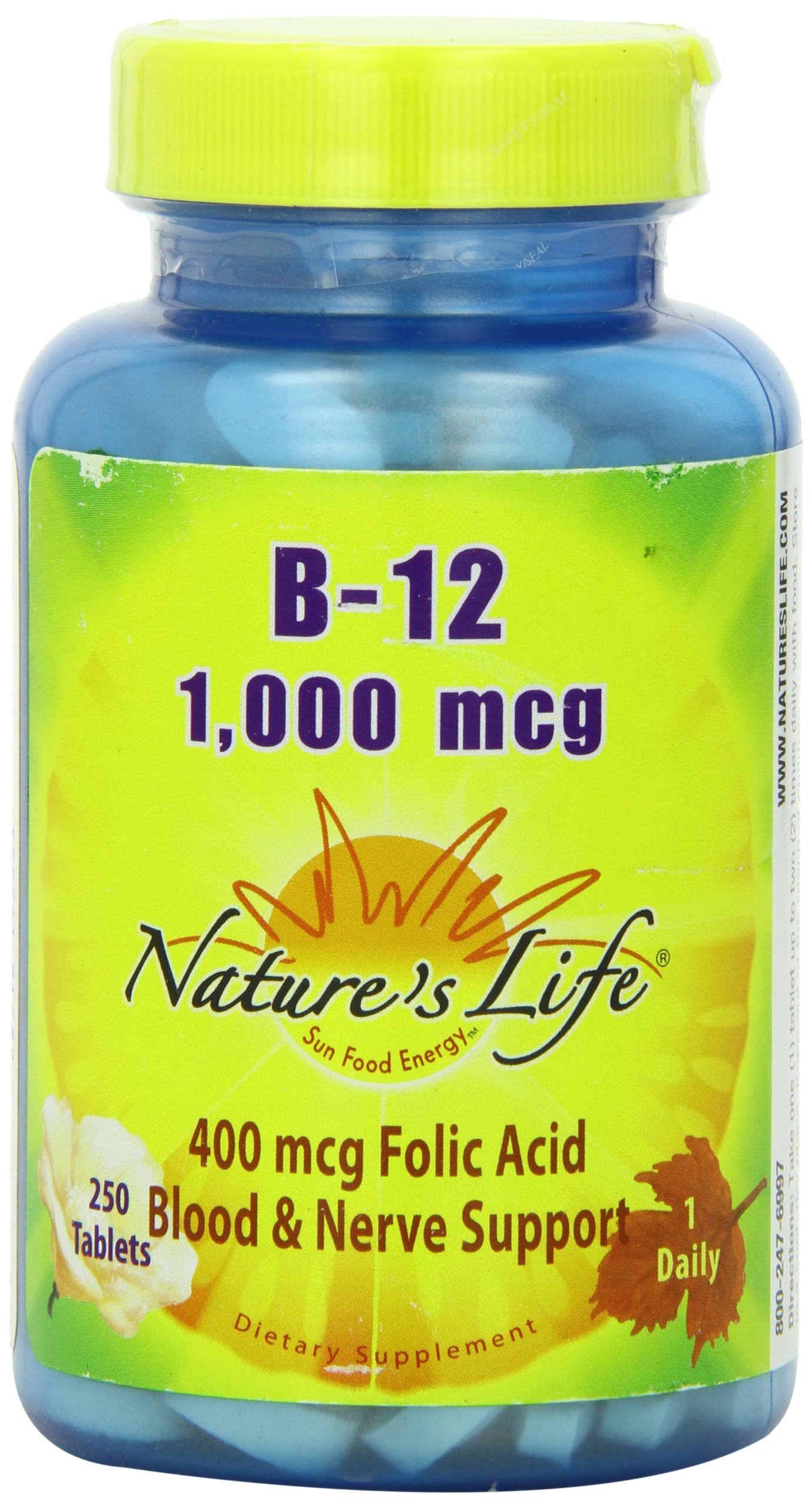Nature's Life Vitamin B-12, 1000 mcg, Tablets - 250 count