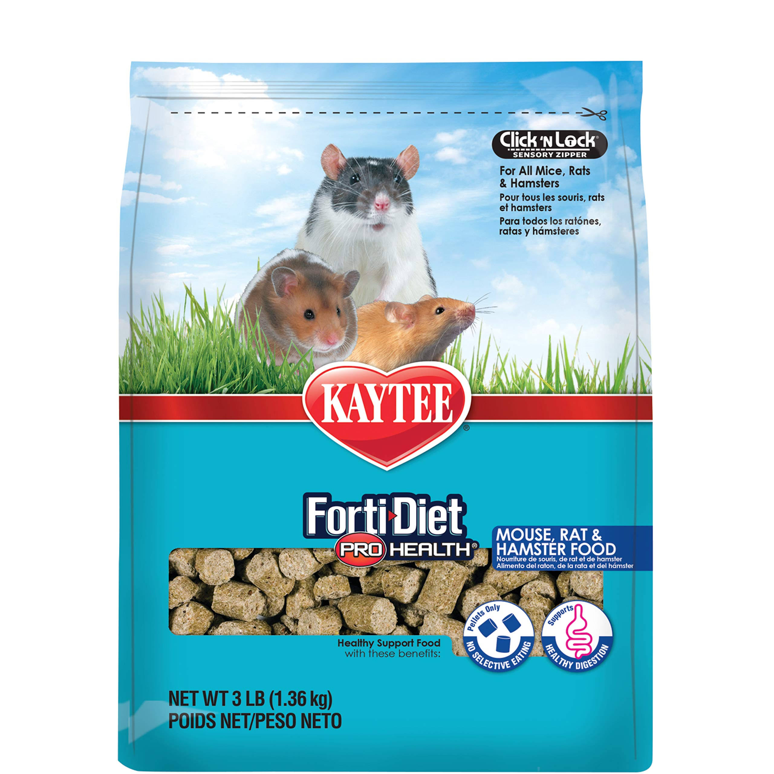 Kaytee Forti-Diet Pro Health Mouse Rat & Hamster Food - 3lb