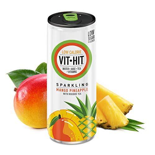 VIT HIT Sparkling - Mango & Pineapple Rooibos Tea Vitamin Drink (33...