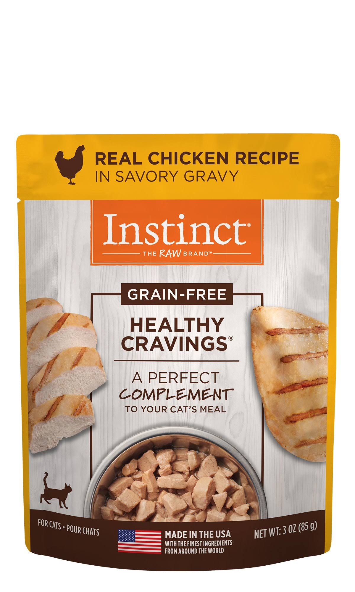Instinct Healthy Cravings Real Chicken Recipe Grain-Free Wet Cat Food Topper - 3 oz