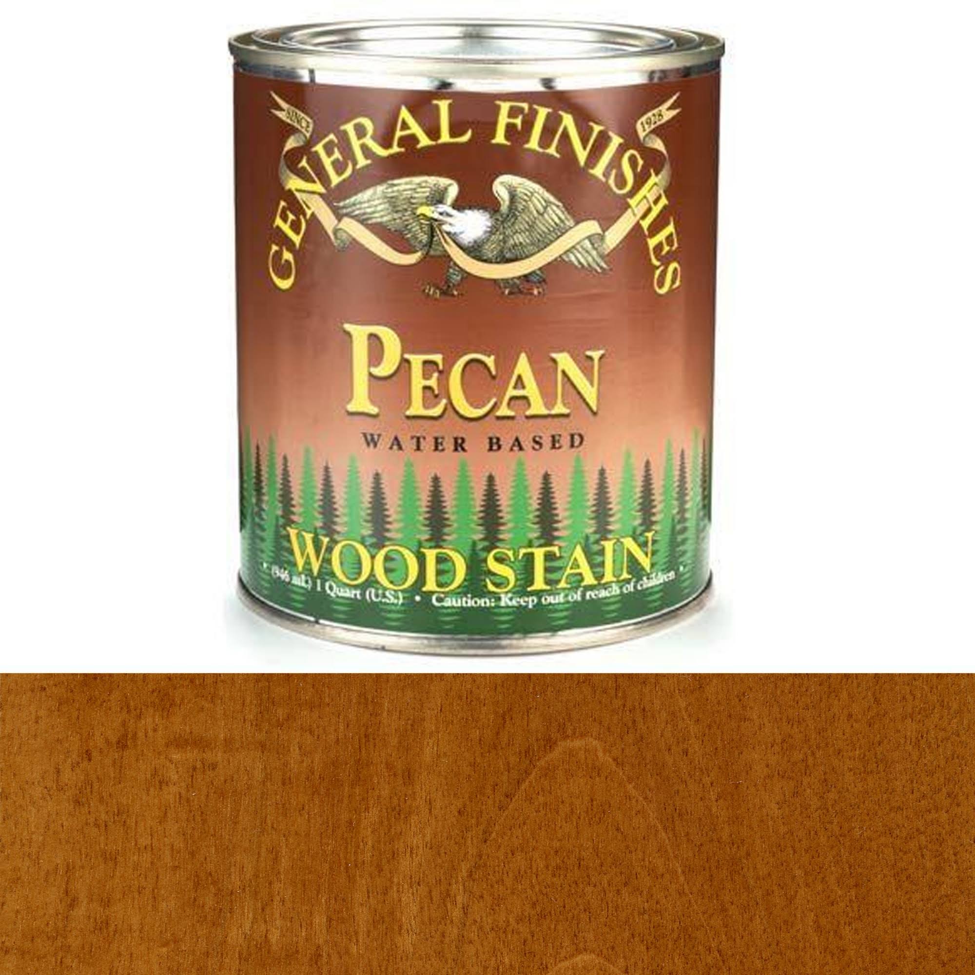 General Finishes WPQT Water Based Wood Stain - Pecan, 1qt