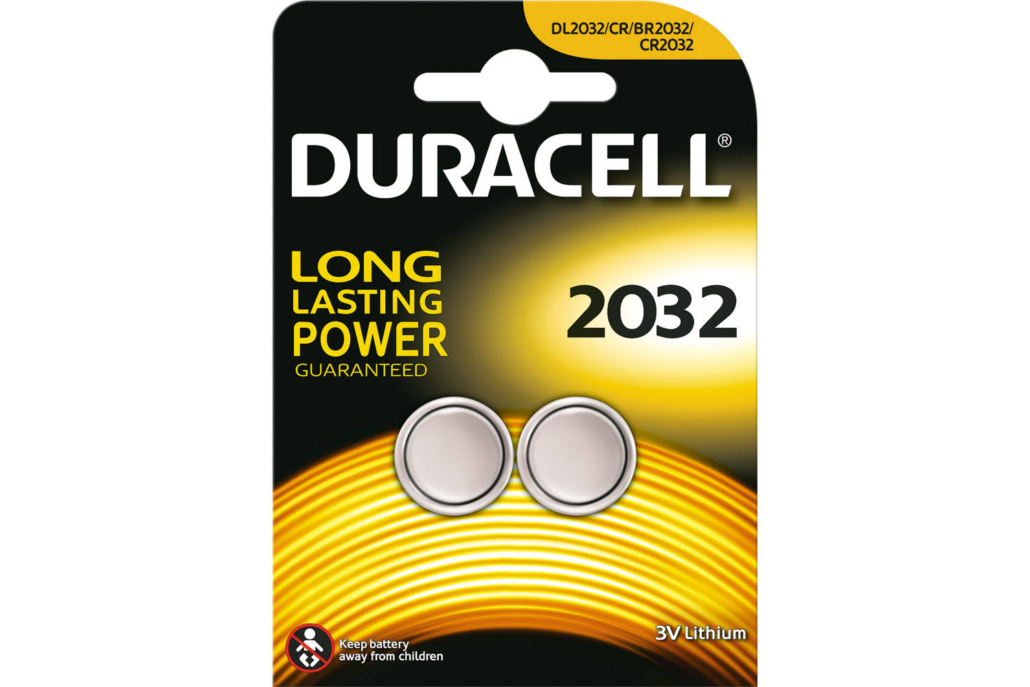 Duracell 2032 Lithium Batteries - 3V, x2