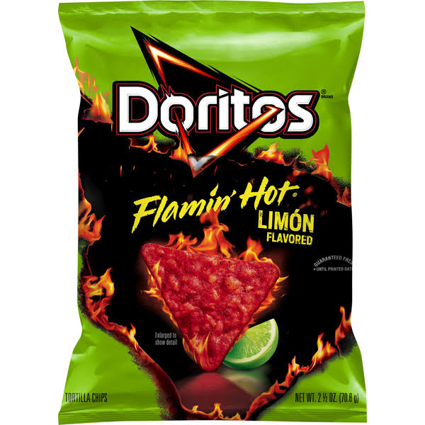 Doritos Tortilla Chips, Flamin' Hot Limon - 2.5 oz