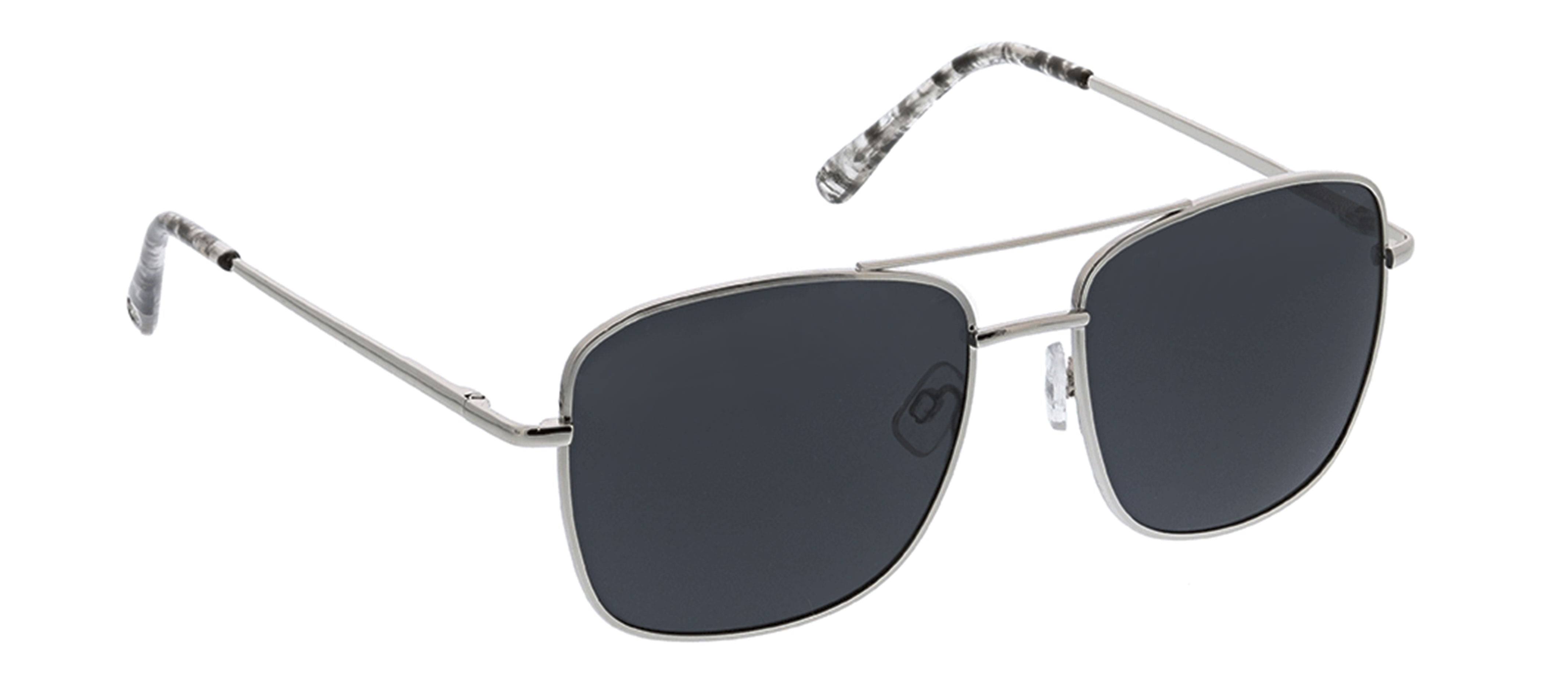 Peepers by PeeperSpecs Big sur Aviator Reading Sunglasses, Silver, 56