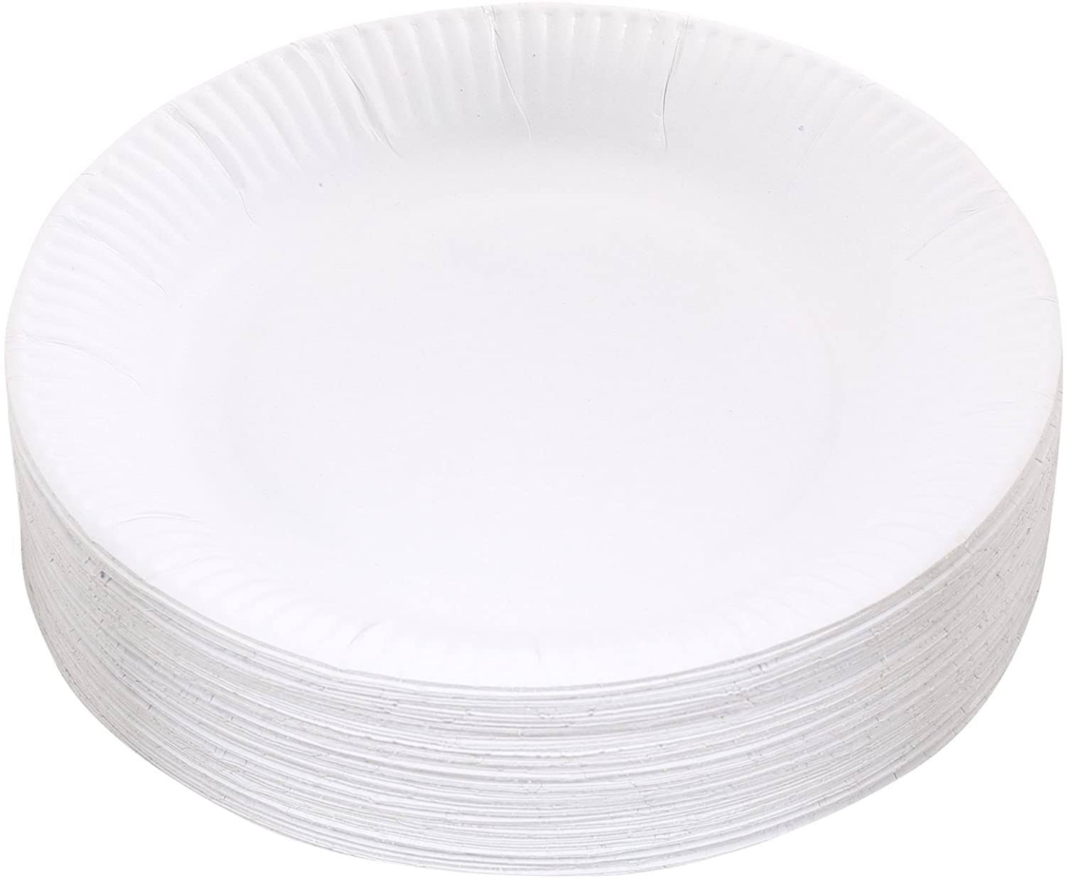 Kingfisher KCP1009 White Disposable Paper Plates 9" Pack of 100
