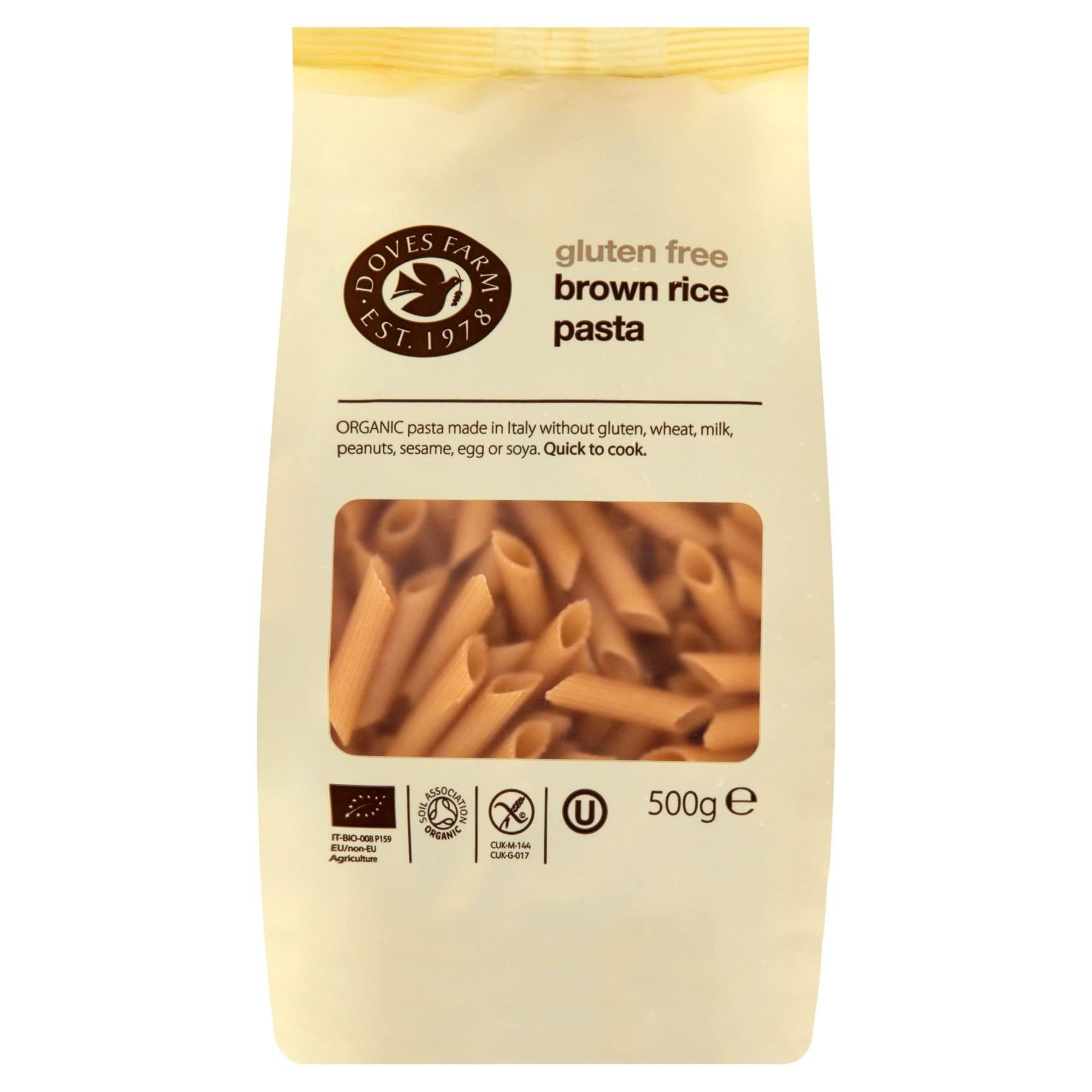 Doves Farm Gluten Free Organic Brown Rice Penne Pasta - 500g