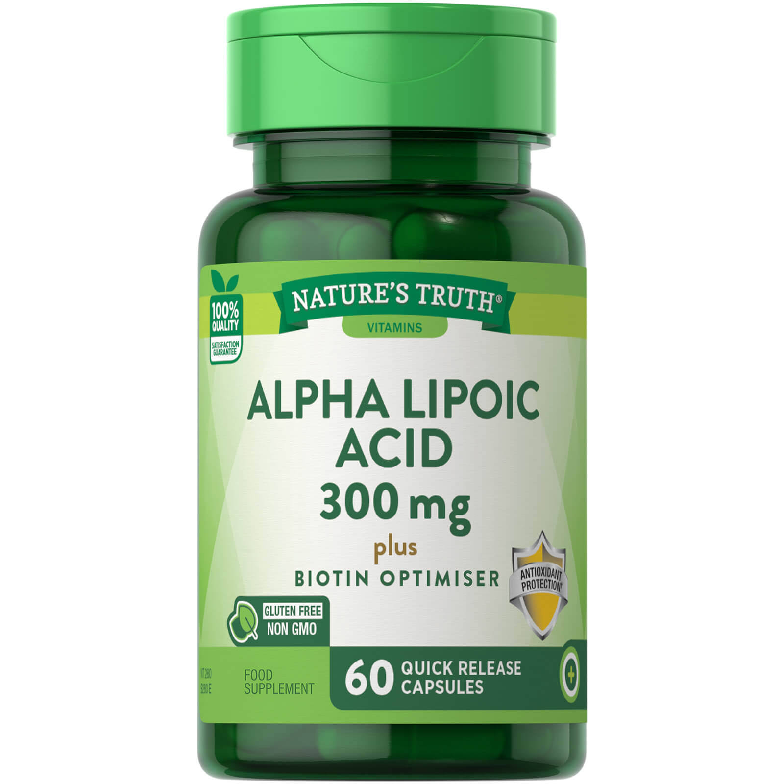 Nature's Truth Alpha Lipoic Acid Plus Biotin Capsules
