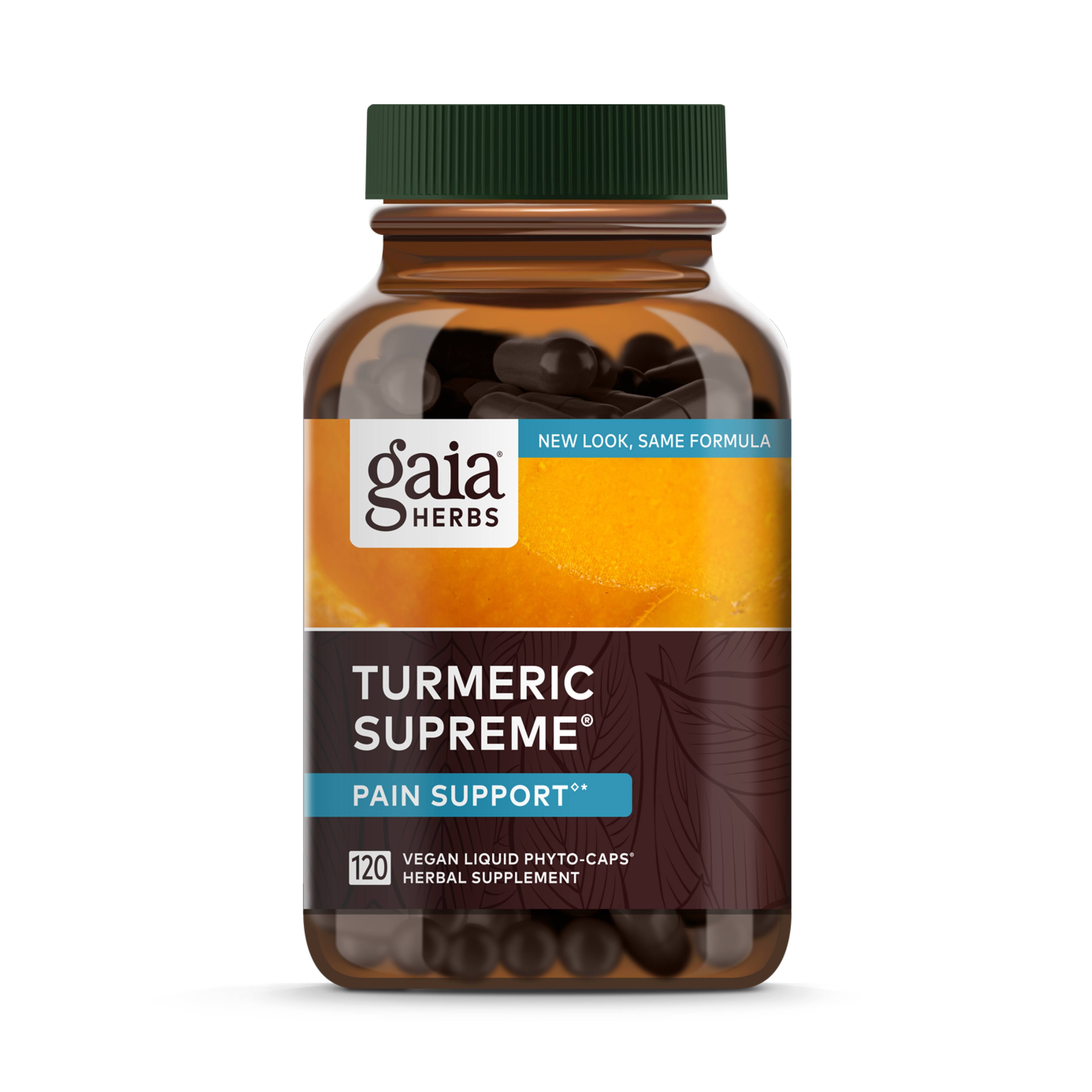 Gaia Herbs Turmeric Supreme Pain Dietary Supplement - 120 Capsules