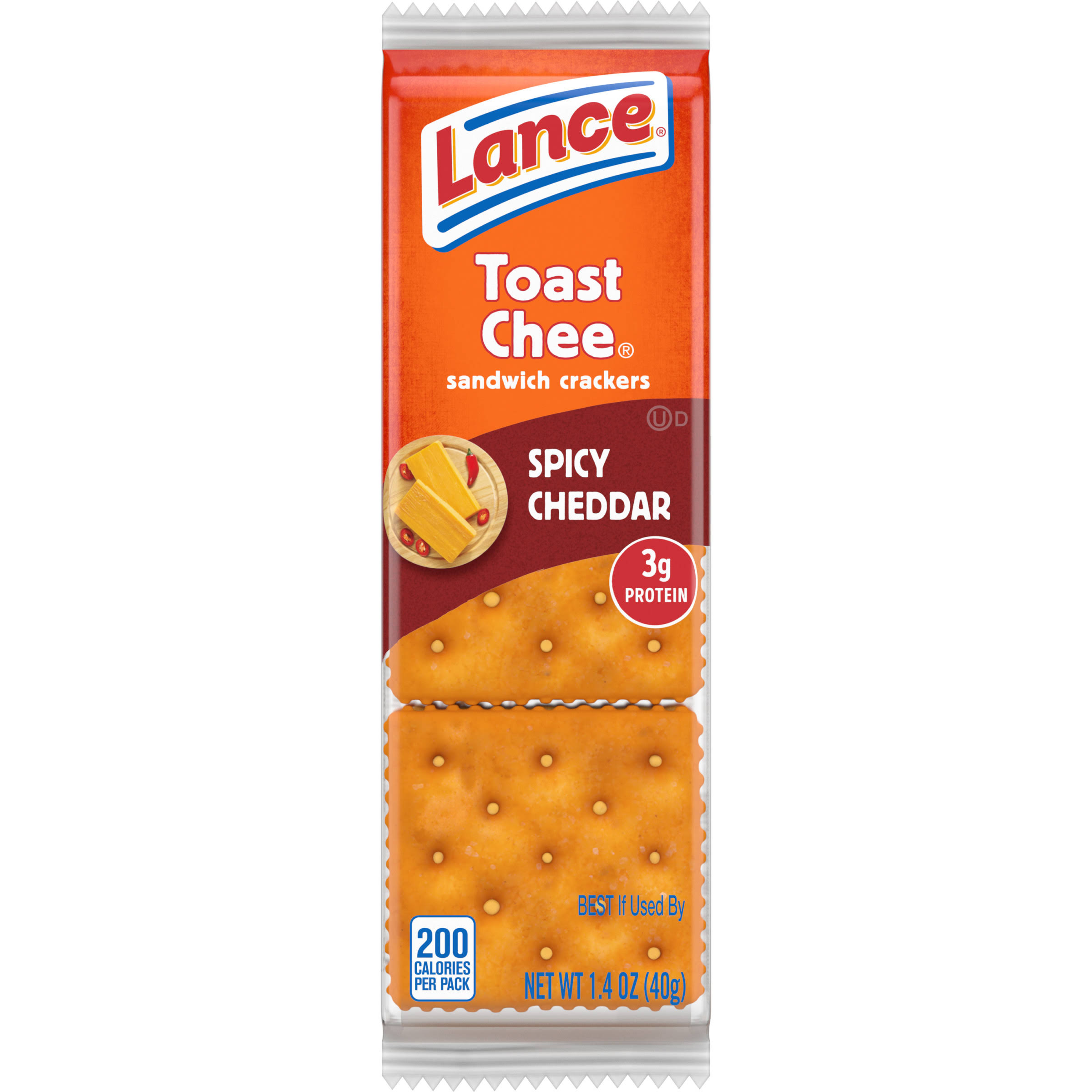 Lance ToastChee Spicy Cheddar Sandwich Crackers - 1.41 oz