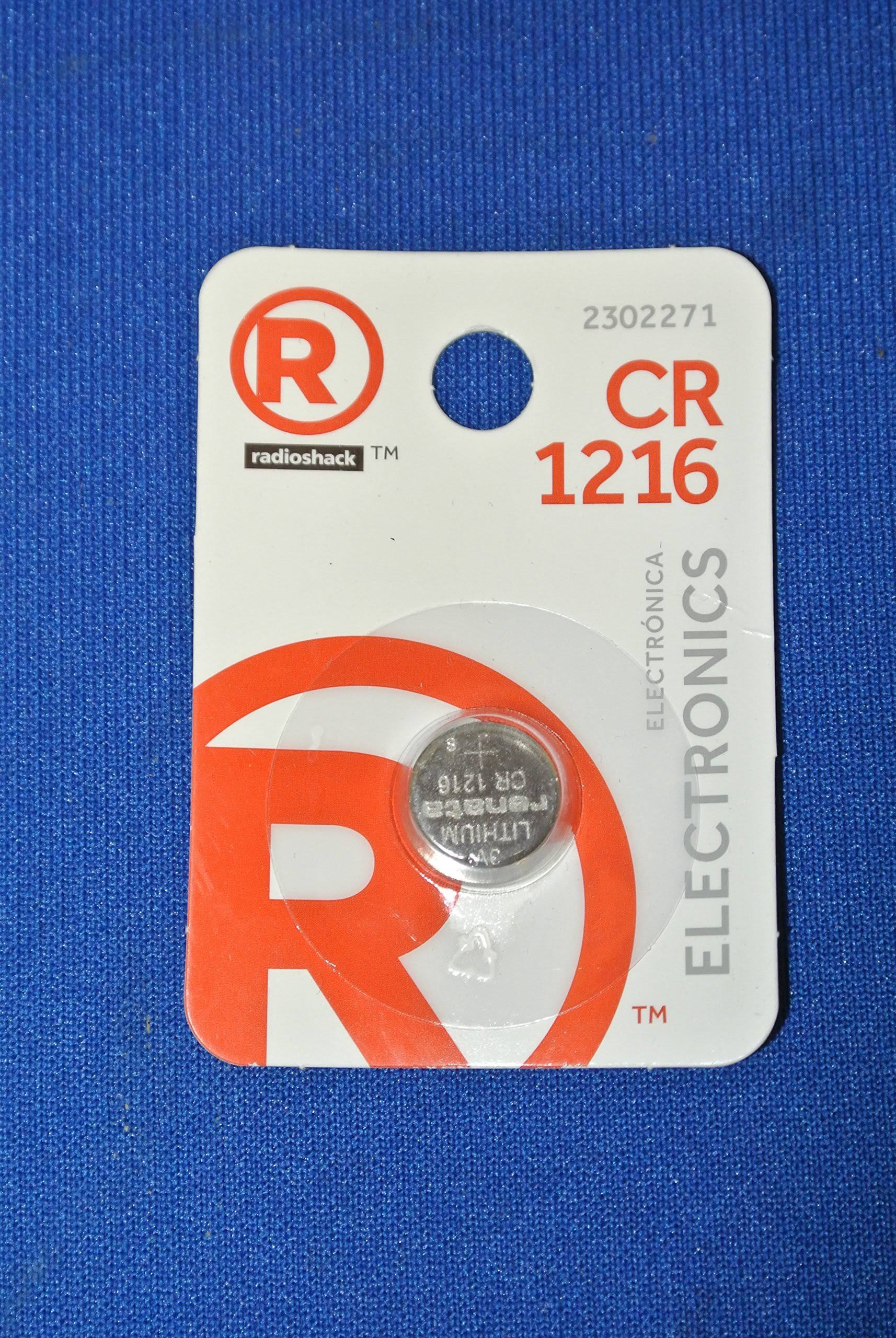 RadioShack Cr1216 3V/25MAH Lithium Coin Cell Battery