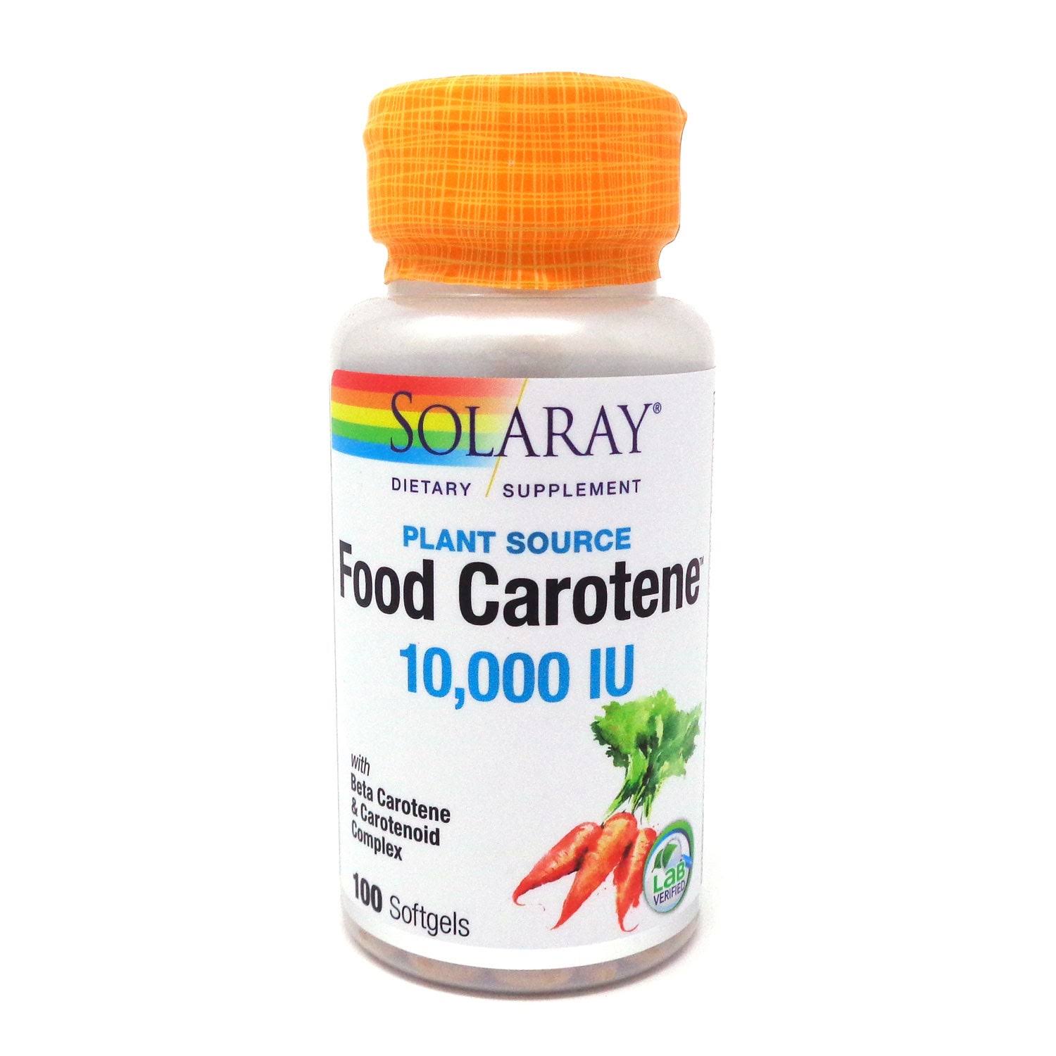 Solaray Food Carotene Supplement - 100 Softgels