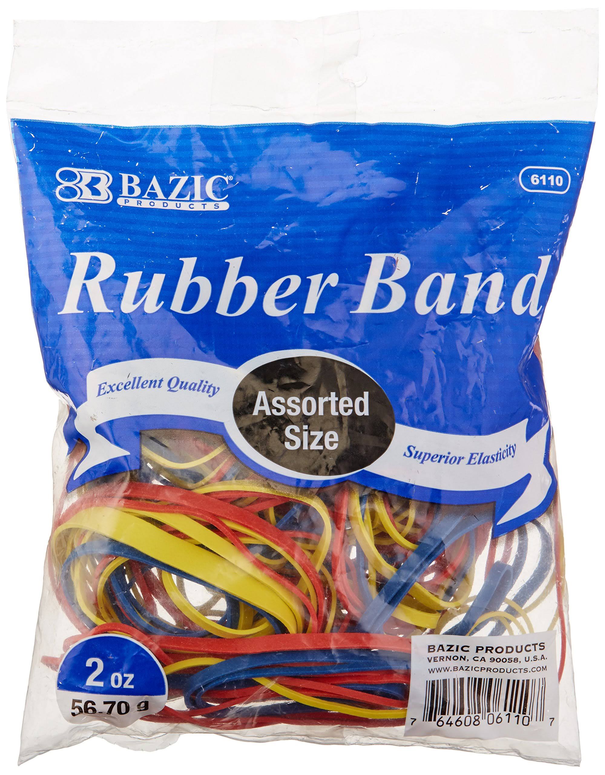 Bazic Products Rubber Bands­ Assorted Size And Colour
