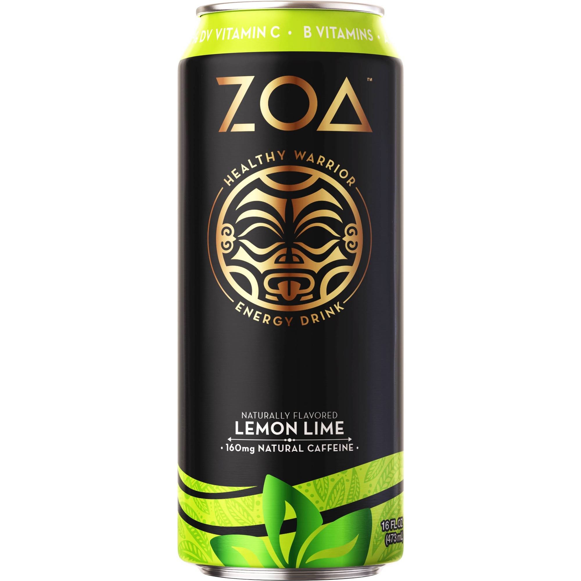 Zoa Energy Drink, Lemon Lime - 16 fl oz