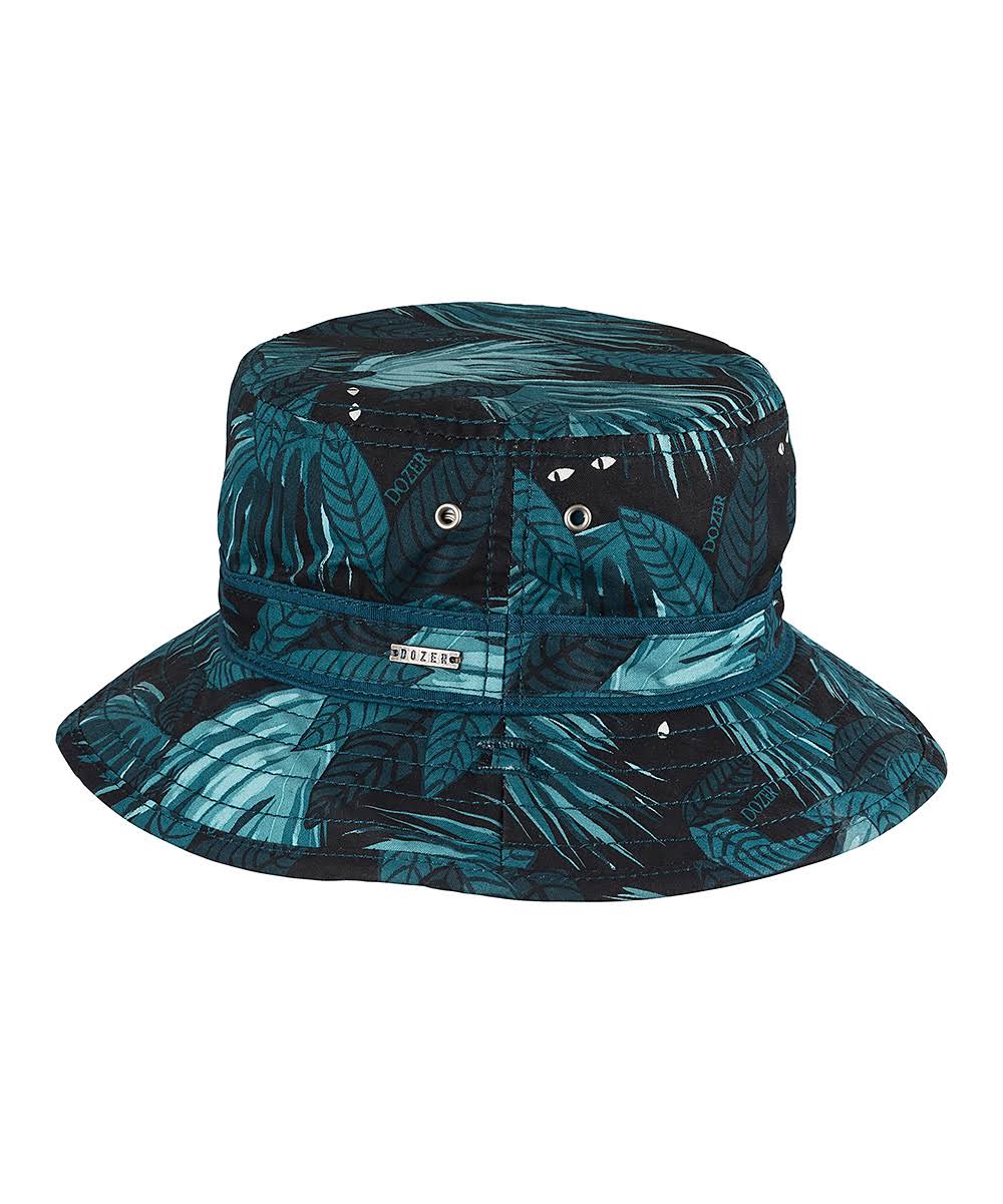 Dozer Palm Leaf Reversible Bucket Hat - Blue