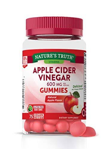 Nature's Truth Apple Cider Vinegar 600mg Vegan Gummies, 75 Count