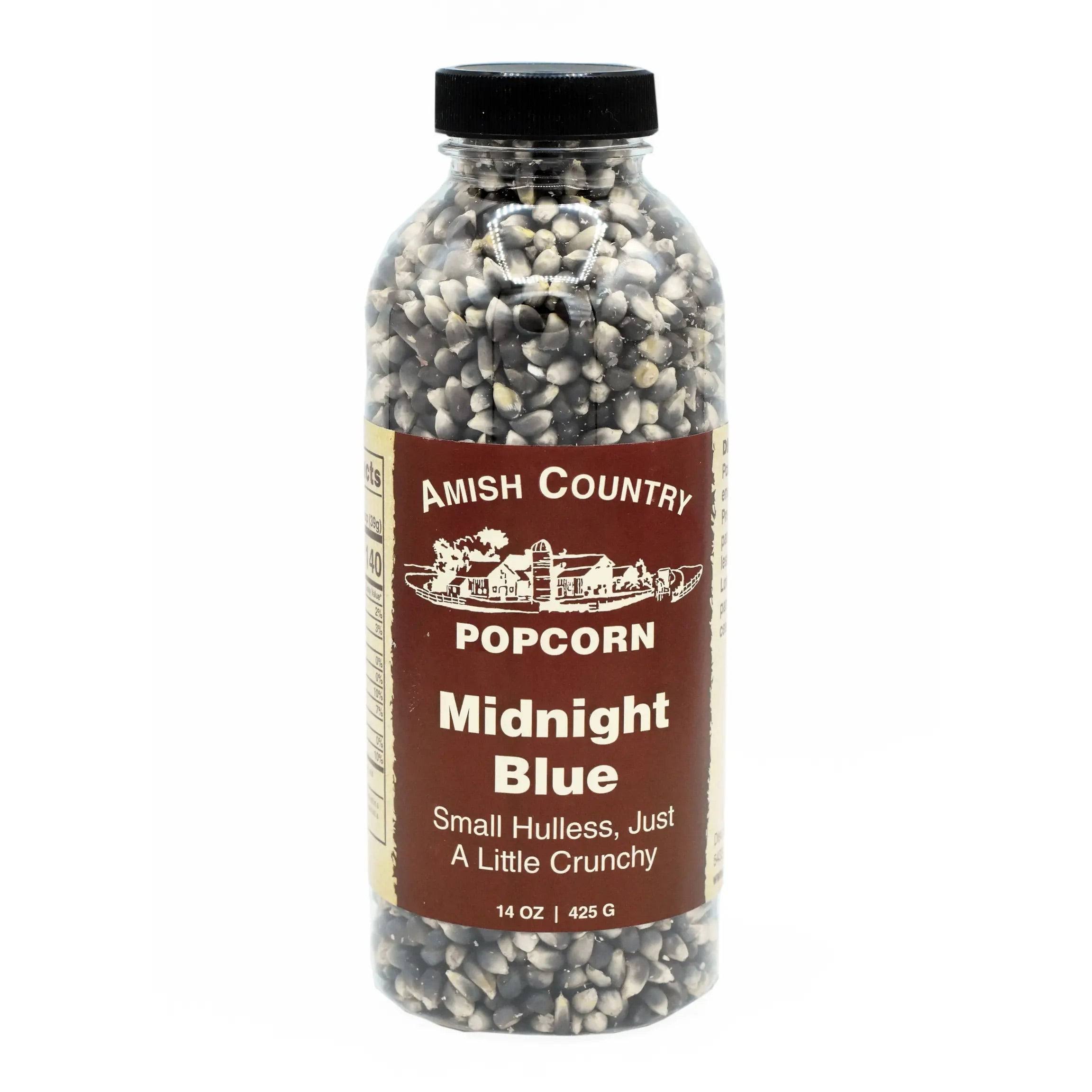 Amish Country Midnight Blue Popcorn Bottle, 14 oz