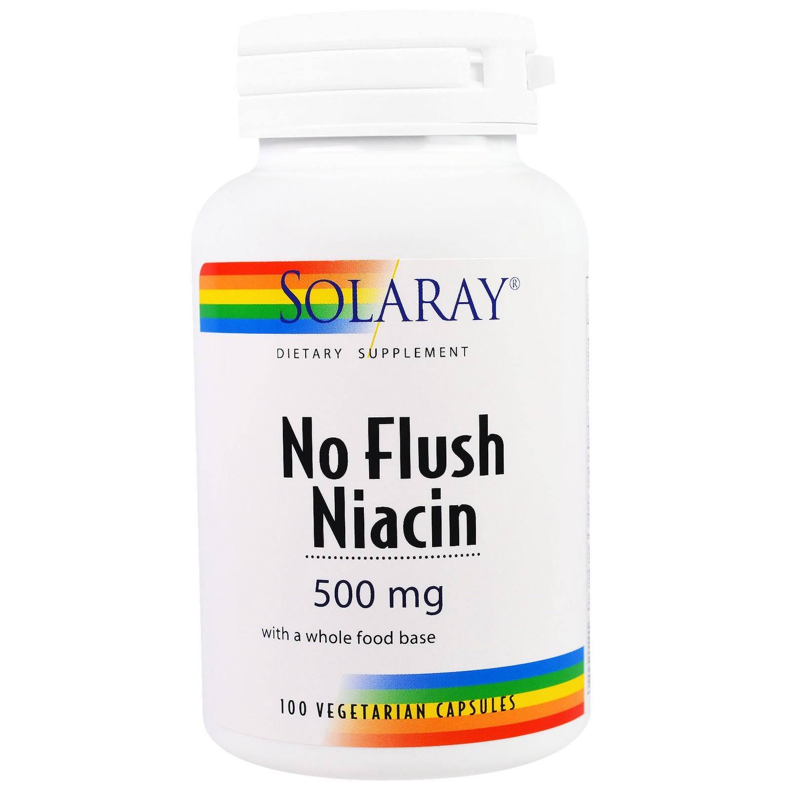Solaray No Flush Niacin 500mg Dietary Supplement - 100 Capsules
