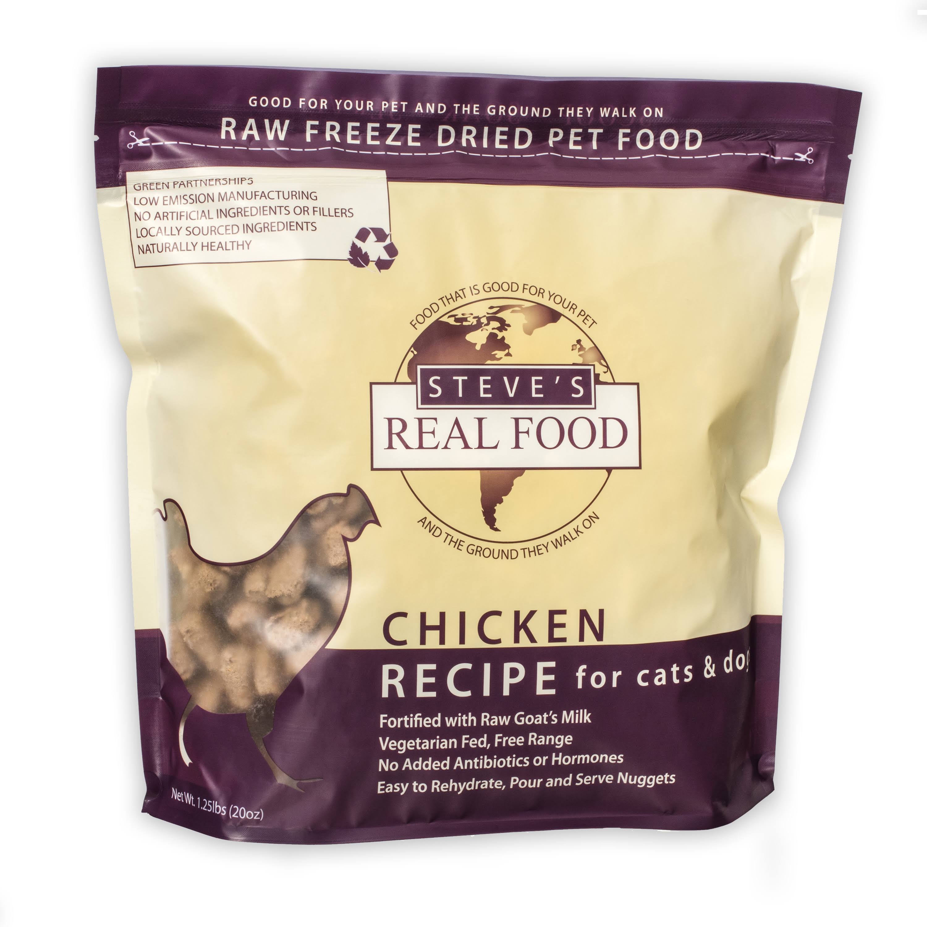 Steve's Real Food Freeze-Dried Raw Nuggets Pet Food - Chicken - 20 oz.