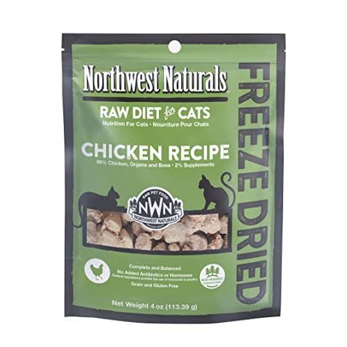 Northwest Naturals Freeze Dried Diet for Cats Grain-Free, Gluten-Free Pet Food, Cat Training Treats 1-4 OZ.
