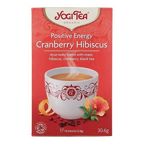 Yogi Organic Tea - Positive Energy, Cranberry Hibiscus, 17 Teabags, 30.6g