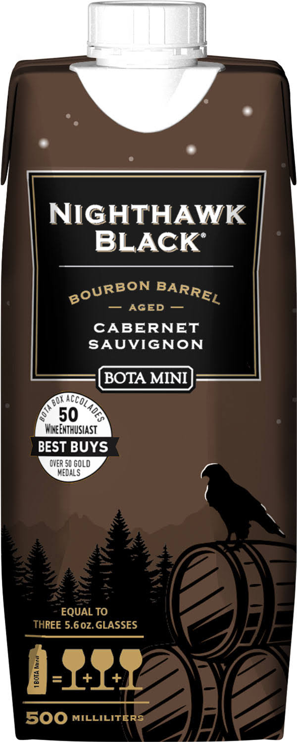 Bota Mini Cabernet Sauvignon, Bourbon Barrel Aged, Nighthawk Black - 500 milliliters