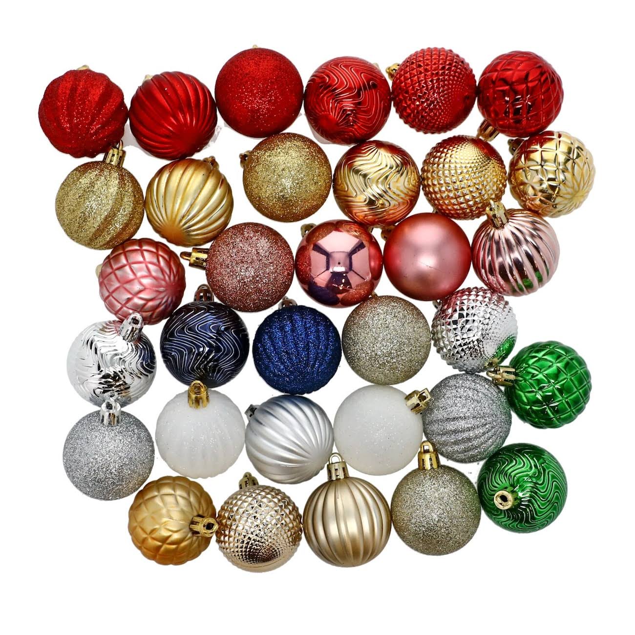 Case of Christmas House Mixed Shaped Christmas Tree Ornaments, 12-Ct.