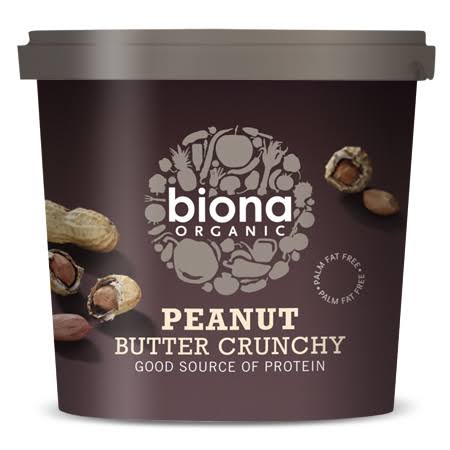 Biona Organic Peanut Butter - Crunchy, 1kg