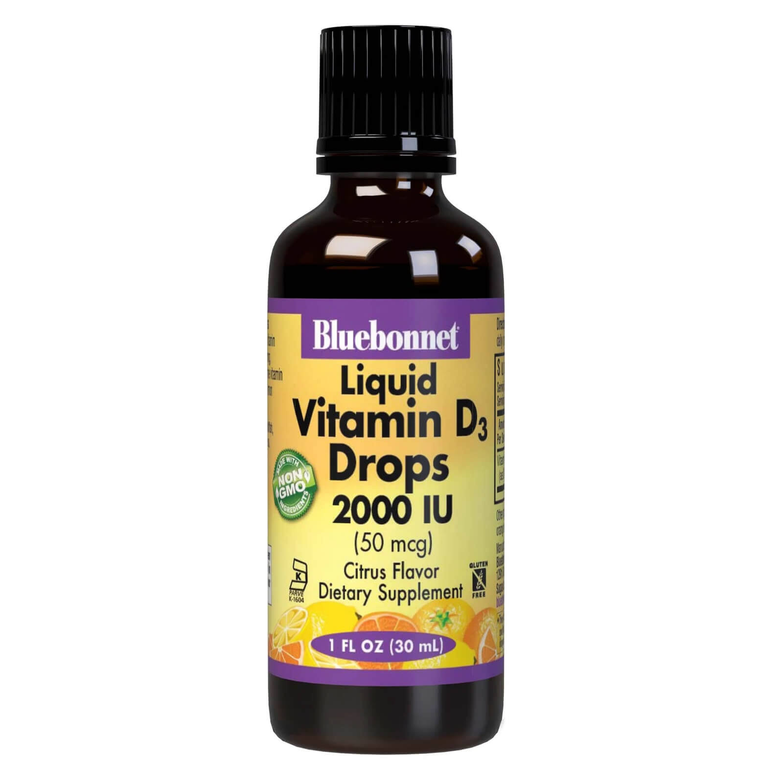 Bluebonnet Liquid Vitamin D3 Drops Supplement - Citrus, 1oz