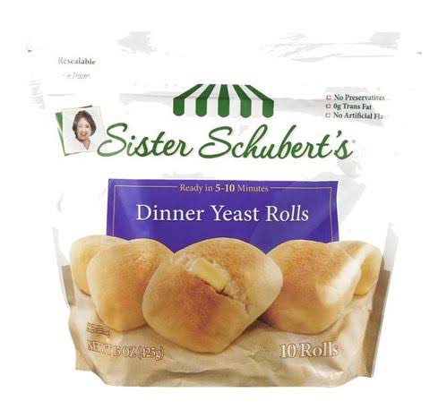 Sister Schubert's Dinner Yeast Rolls - 10 Rolls, 125g