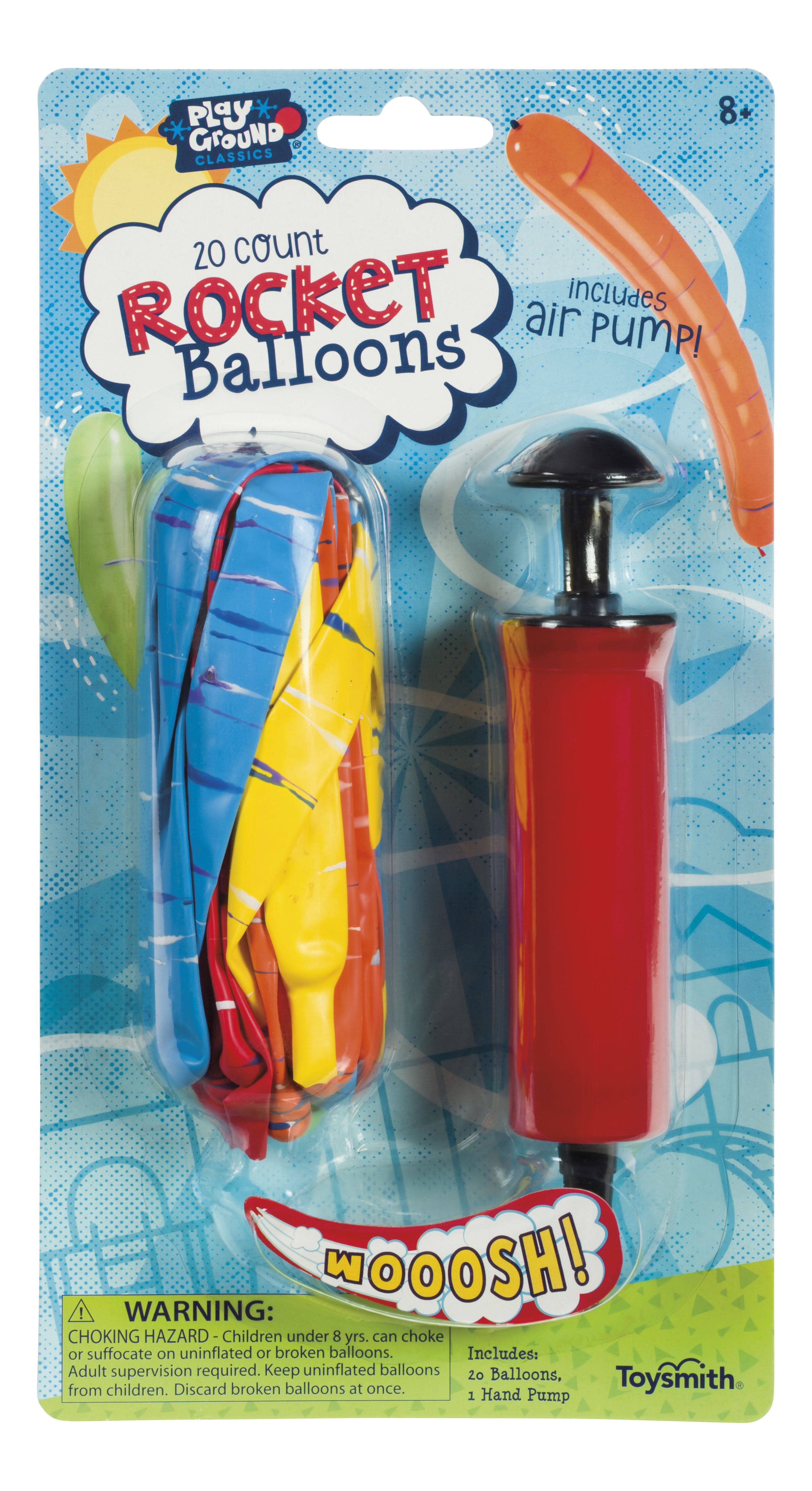 Toysmith 20 Rocket Balloons Set - Multi/Colour