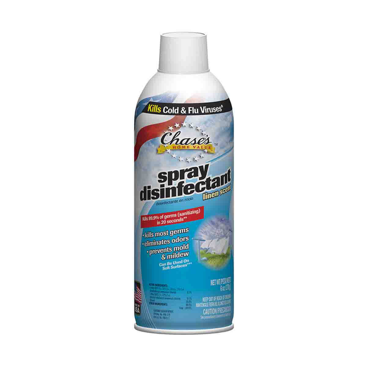 Chases Home Value Disinfectant Spray - Linen, 6oz