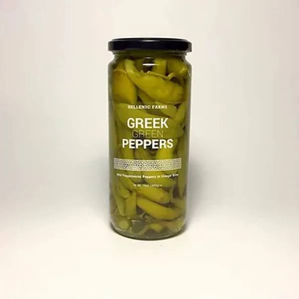 Hellenic Farms 15.5 oz. Greek Green Peppers