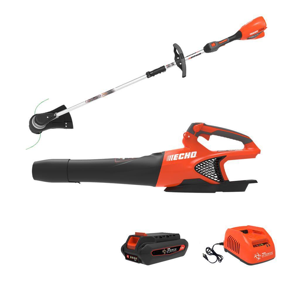 Echo 56V eFORCE Trimmer Blower Combo Kit with 2.5Ah Battery/Charger | DCP-BVRVS1B | Acme Tools