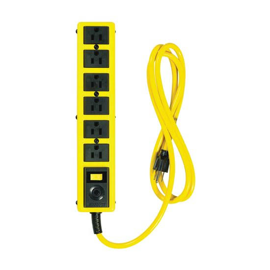 Woods Coleman Cable Power Strip - Metal, Yellow Jacket