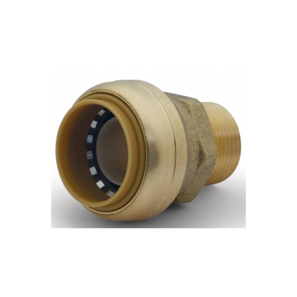 SharkBite Push-to-Connect Male Pipe Thread - 1/2"x3/4", Brass