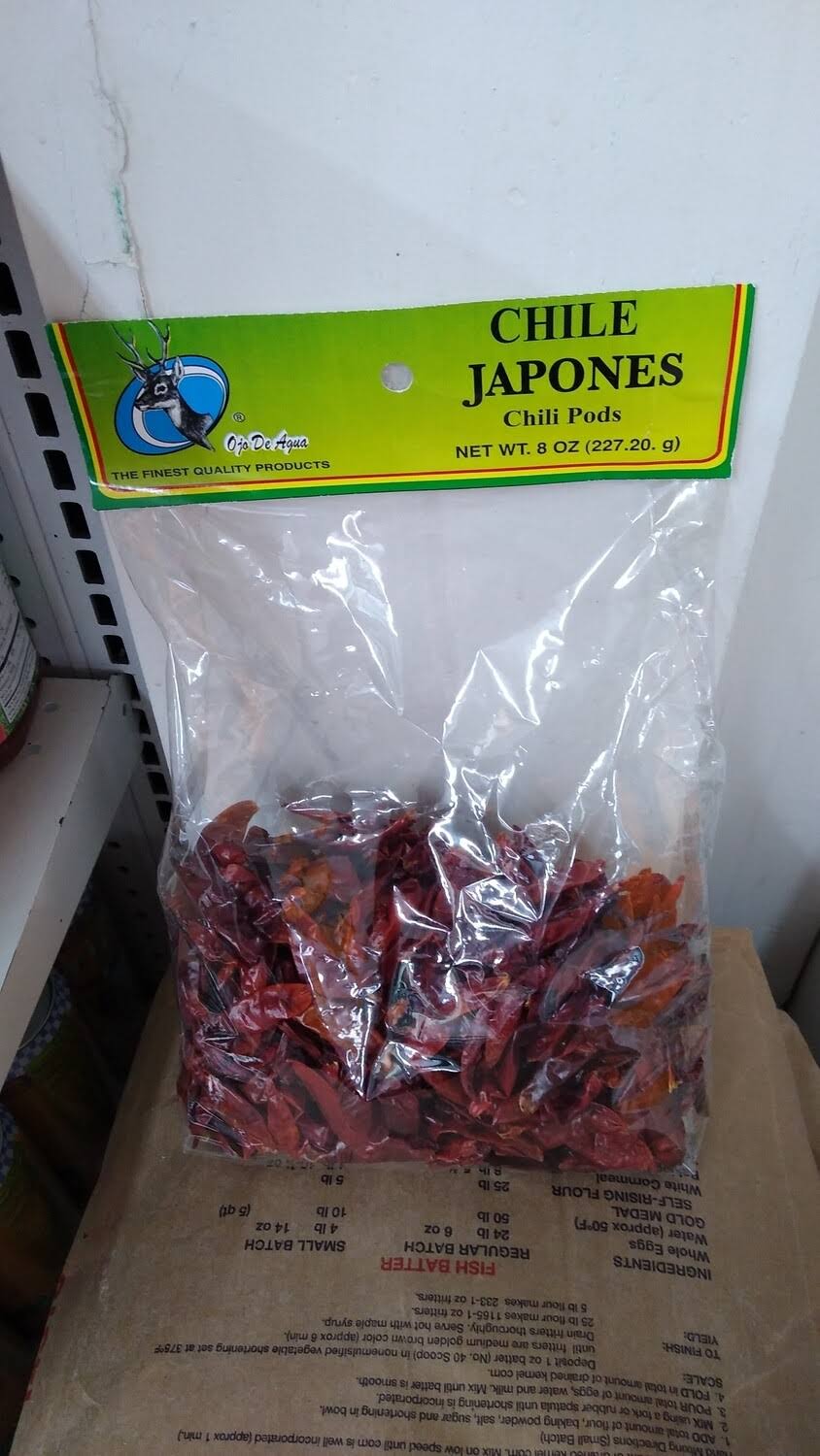 • Spices & Bake Seasoning,Spices Herbs Ojo de Agua Chili japonés Pods 8 oz