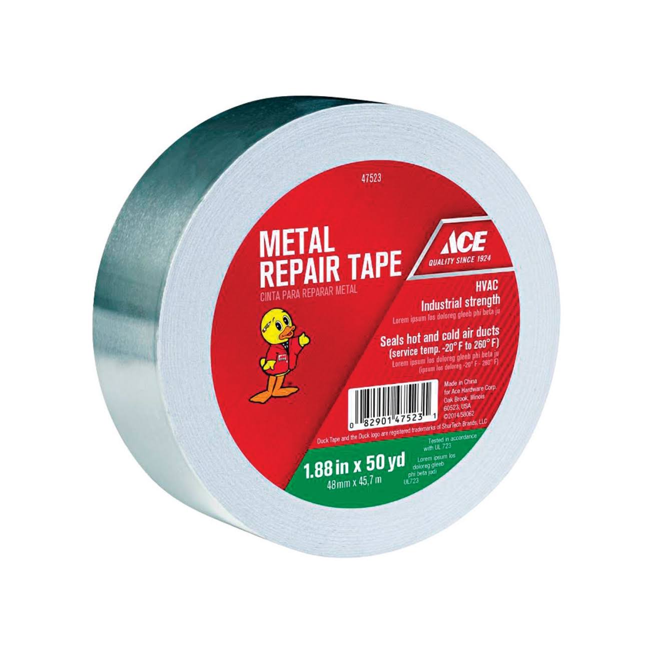 Ace Industrial Strength Metal Repair Tape - Silver, 45.72m