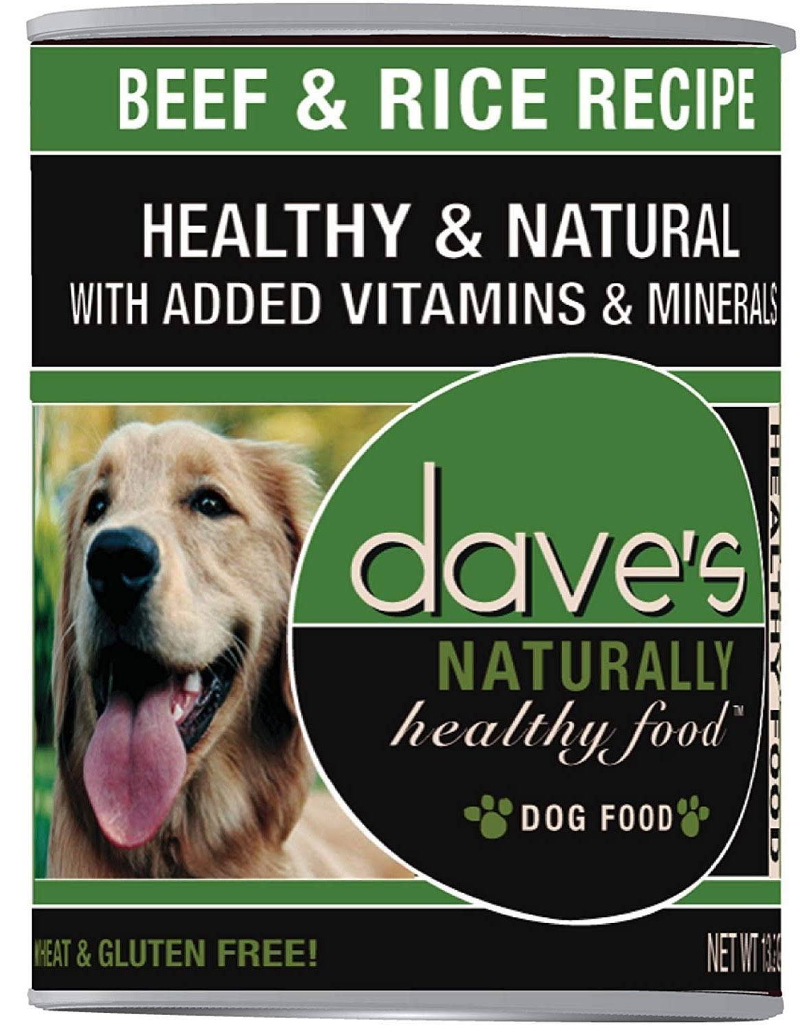 Dave's Naturally Dog Food - Beef and Rice