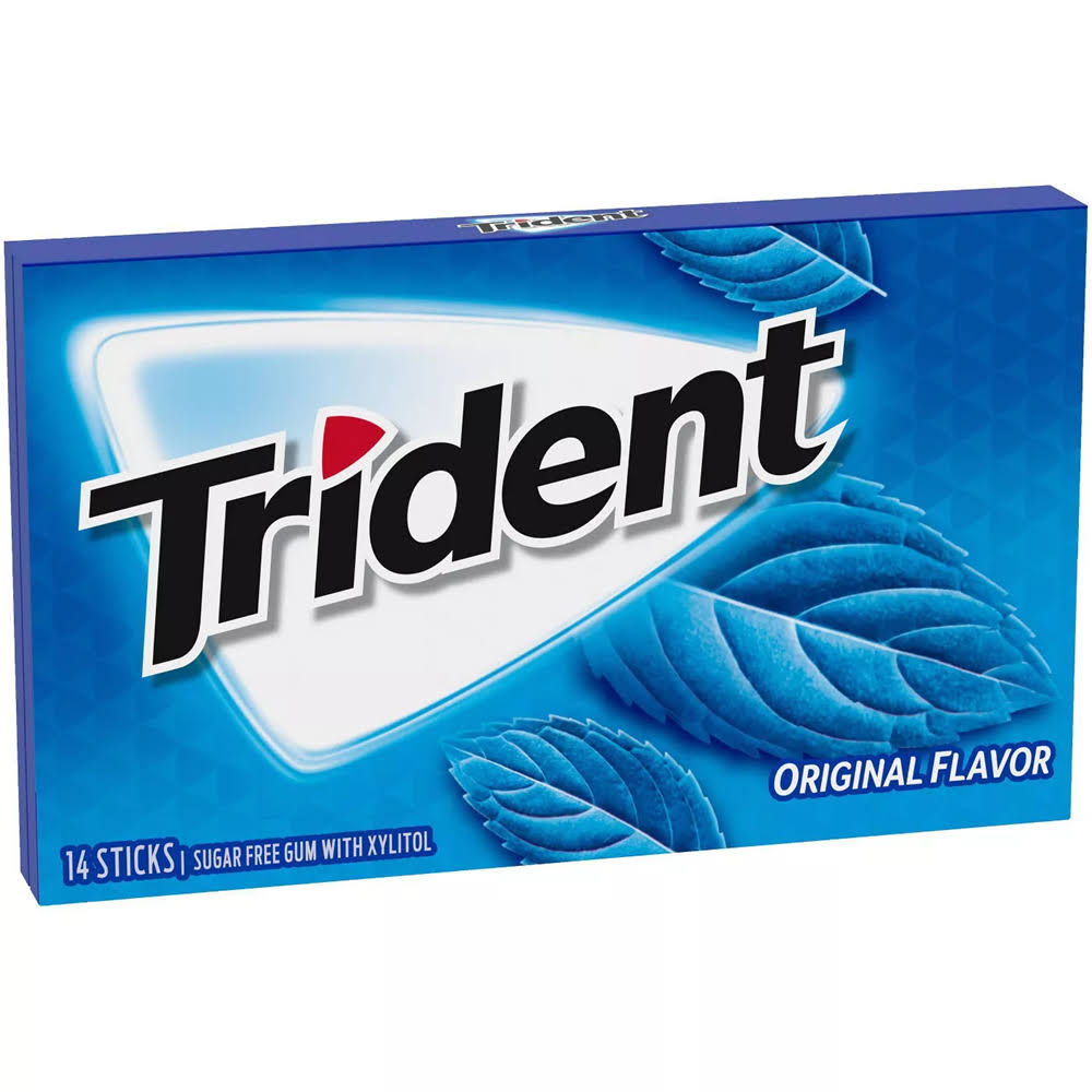 Trident Original Sugar Free Gum - Original, 14 Sticks, 0.95oz