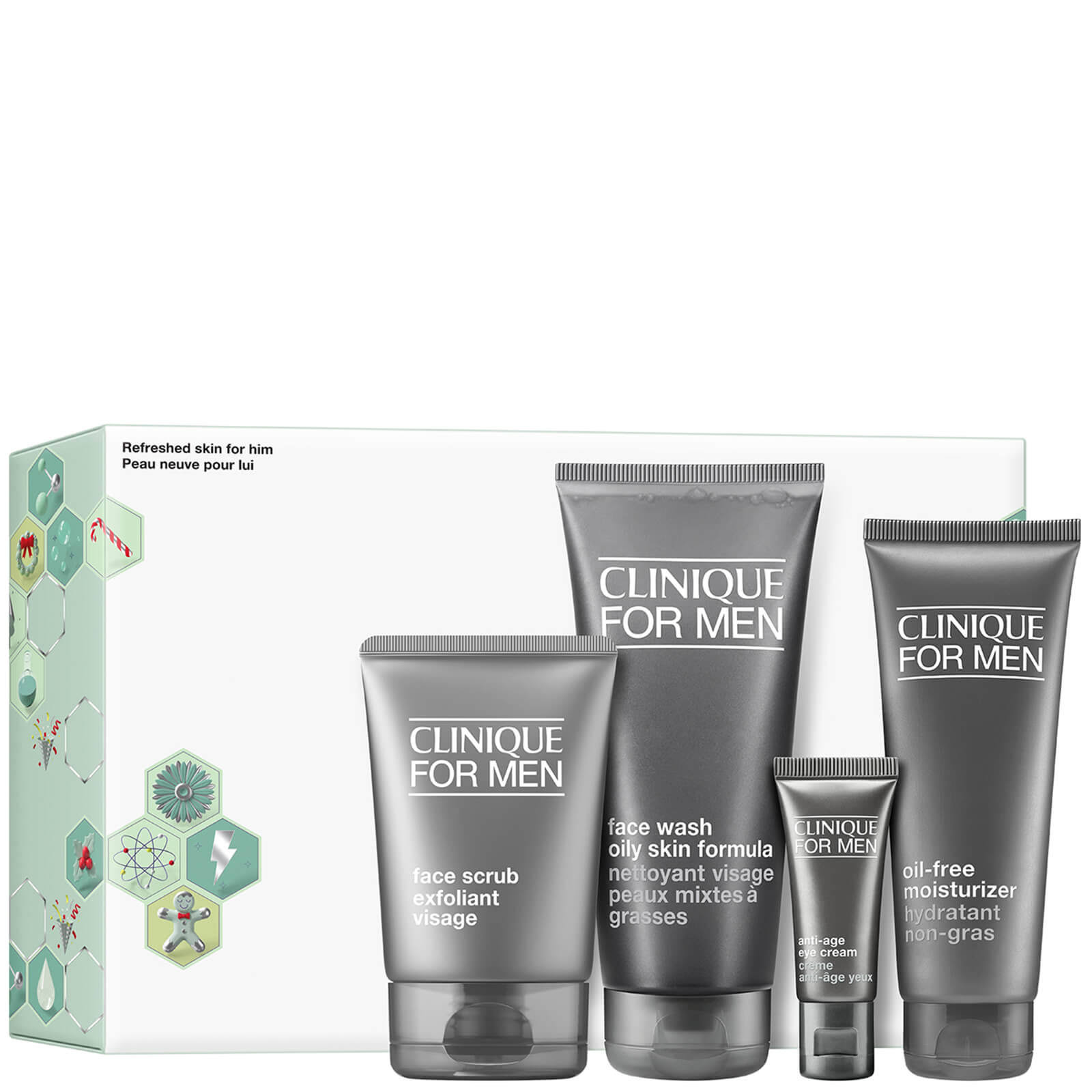 Clinique For Men Great Skin Essentials Skincare Gift Set For Oily Skin Types