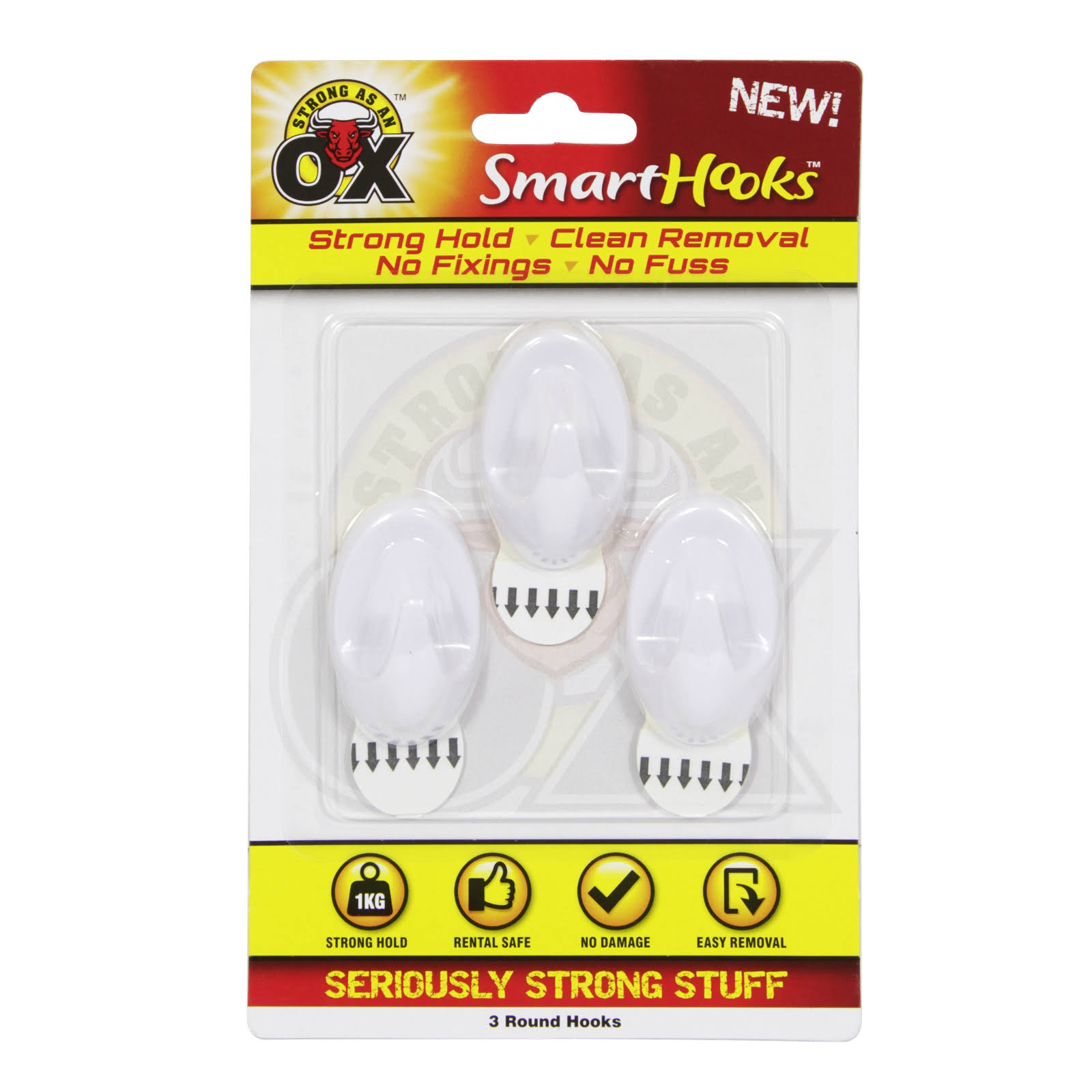 Hook - Round Hooks (3) ( Strong As An OX)