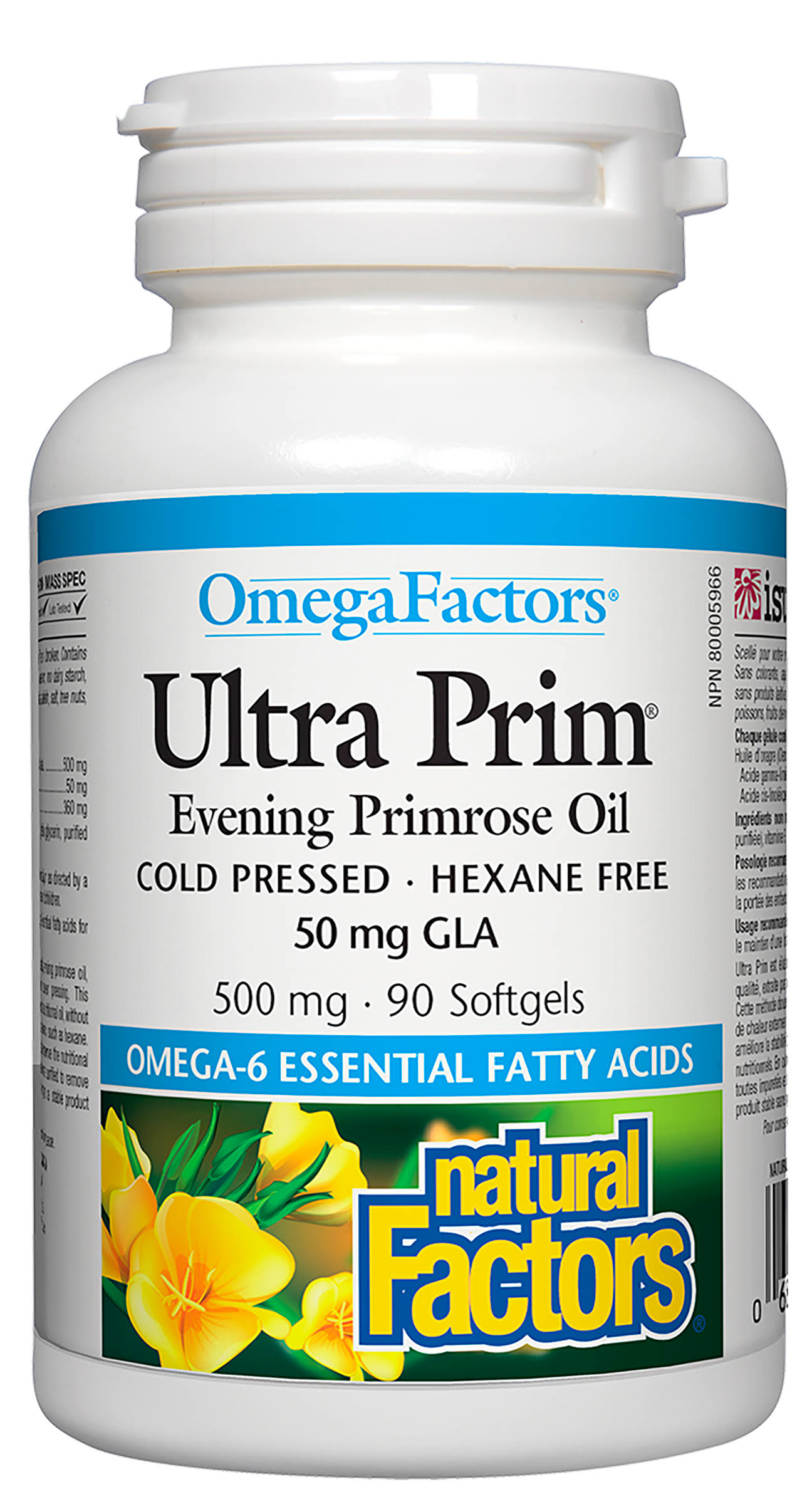 Natural Factors Ultra Prim Evening Primrose Oil 500mg 90 Softgels