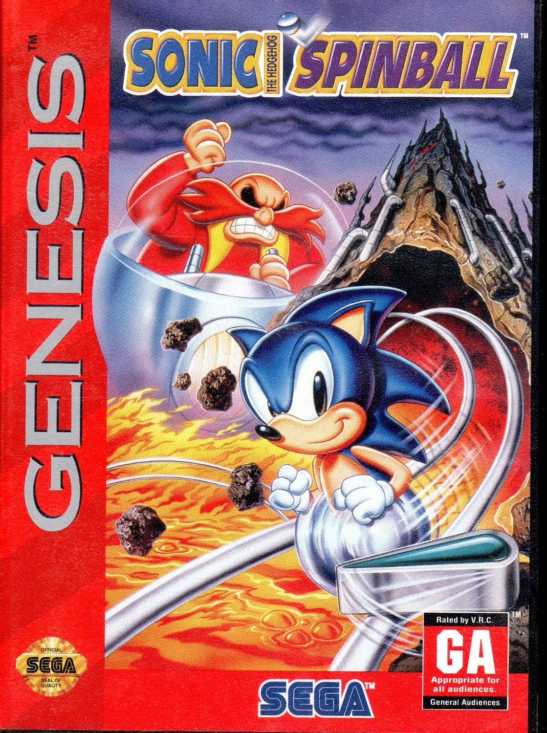 Sega Genesis Sonic the Hedgehog Spinball Video Game