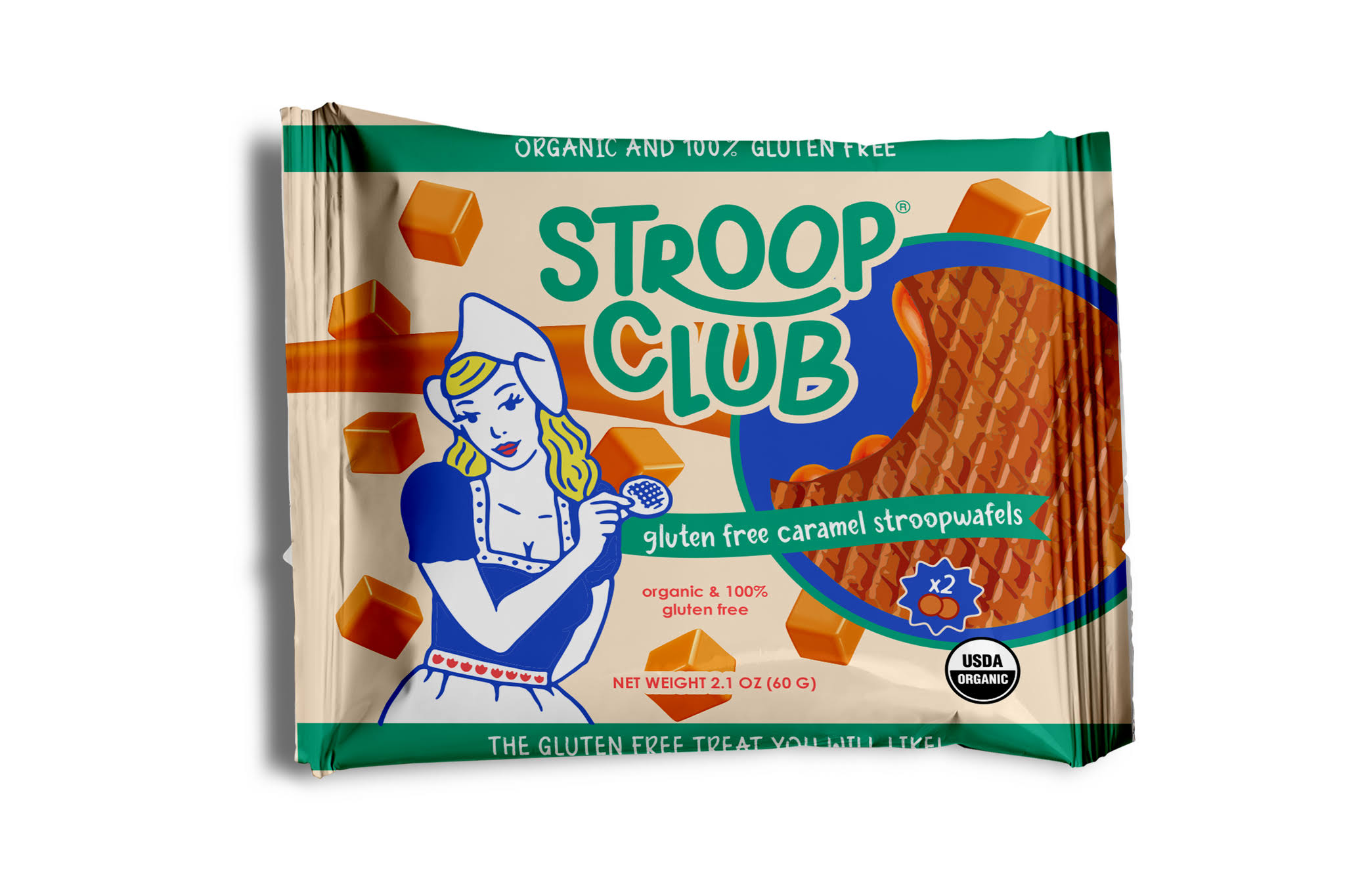 Stroop Club Gluten Free Caramel Stroopwafels 2.3 oz