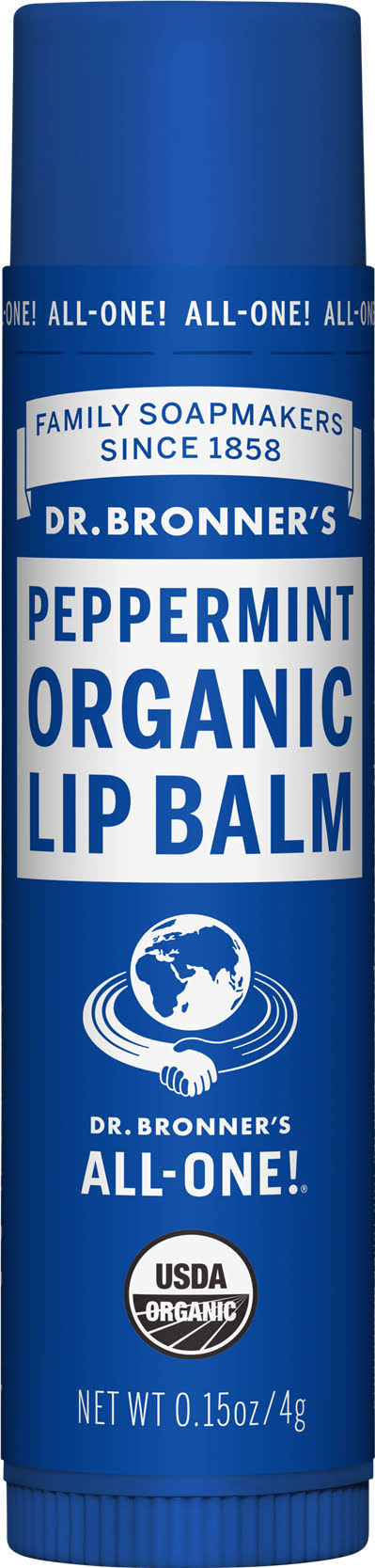 Dr. Bronner's Organic Lip Balm - Peppermint, 4g
