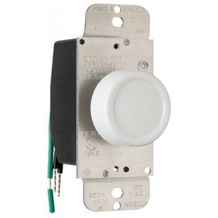 Pass & Seymour SP Rotating Dimmer - White, 600W