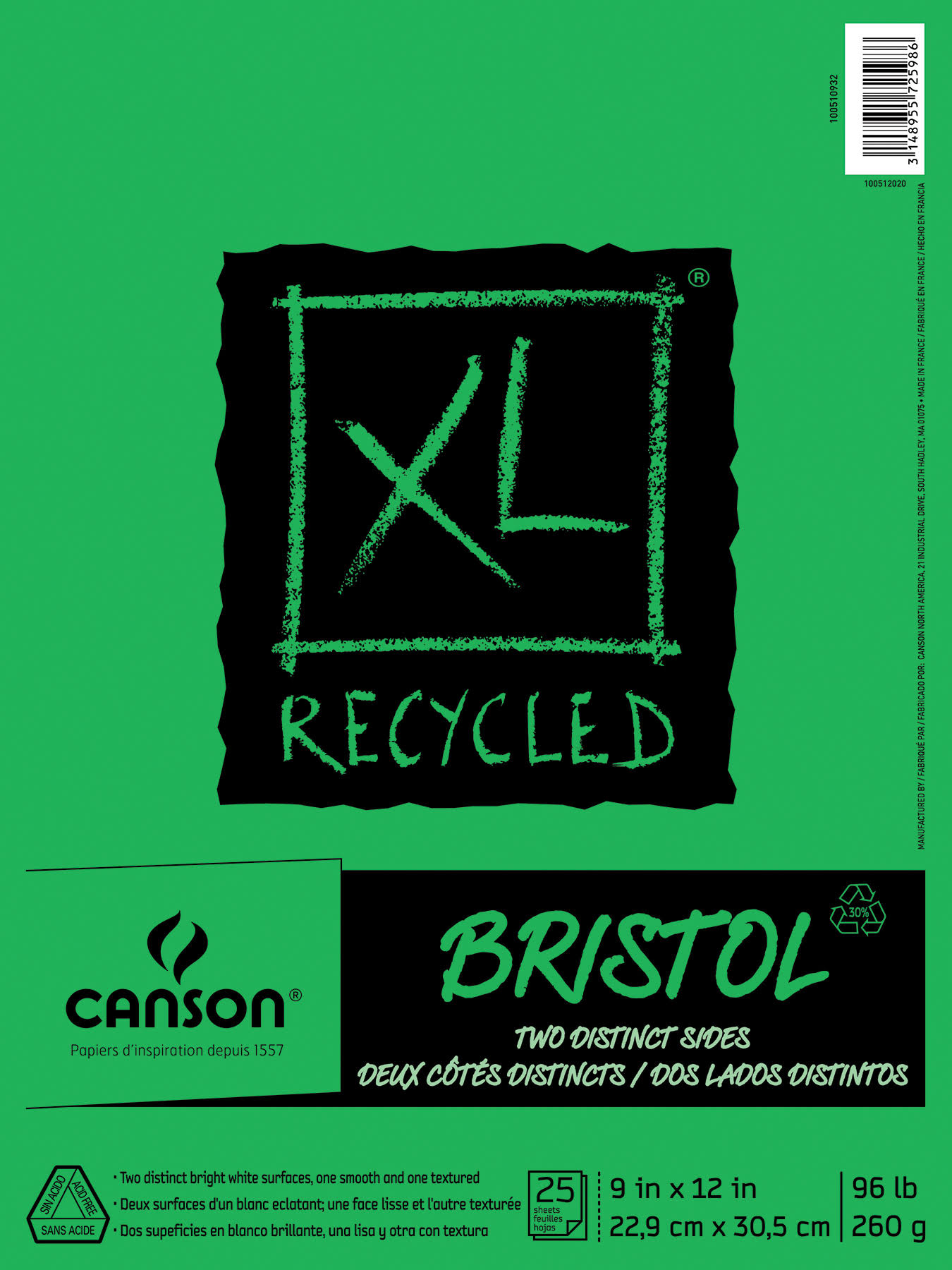 Canson XL Recycled Bristol Pad - 250g
