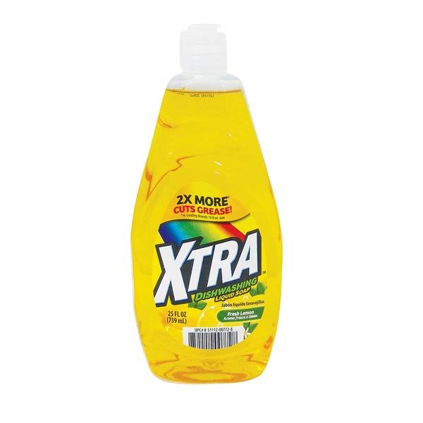 Xtra Dishwashing Liquid Soap - Fresh Lemon, 25oz